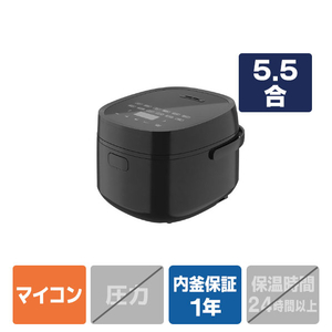 VERSOS 5.5合炊飯器 ブラック VS-KE59BK-イメージ1