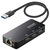 エレコム USB-A 1Gbps有線LANアダプター[USBハブ付き] ブラック EDC-GUA3H2-B-イメージ2