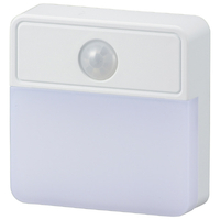 オーム電機 LED明暗人感センサー式ナイトライト 室内用 NIT-ALA6JSQ-WL