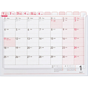 シヤチハタ オピニ卓上カレンダー2027 FCJ626P-OPI-CAL27-イメージ2
