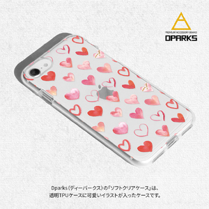 Dparks iPhone SE(第3世代)/SE(第2世代)/8/7用ソフトクリアケース HEART PATTERN-Watercolor DS22725ISE3-イメージ5