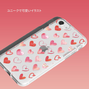 Dparks iPhone SE(第3世代)/SE(第2世代)/8/7用ソフトクリアケース HEART PATTERN-Watercolor DS22725ISE3-イメージ7