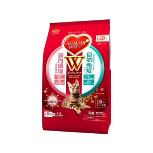 日本ペットフード ビューティープロ キャット Wケア 腸内・自然免疫ケア 1.2kg FC498PX-イメージ1