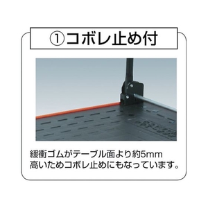 トラスコ中山 TRUSCO MKP樹脂製台車 折りたたみ式 716×436 エアキャスター FC045HP-3616037-イメージ2