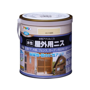 アサヒペン 水性屋外用ニス 0.7L 半ツヤ透明 FC983PN-イメージ1