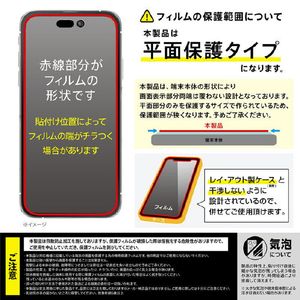 レイアウト iPhone 15/15 Pro用ガラスフィルム 10H 光沢 RT-P42F/SCG-イメージ6