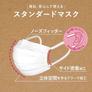 白元アース 快適ガード スタンダードマスク 小さめ 40枚 FCU1943-イメージ2