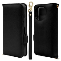 ラスタバナナ AQUOS SENSE10/9用 ハンドストラップ付き手帳型ケース ブラック 9246AS10BHSBK