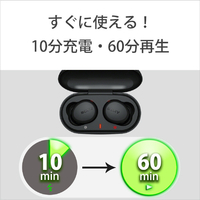 SONY WFXB700B 完全ワイヤレスイヤホン ブラック|エディオン公式通販