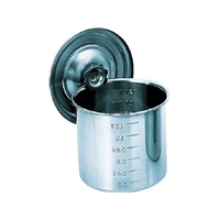 トラスコ中山 TRUSCO/ステンレスキッチンポット蓋付 100×100 0.7L 手ナシ FC838KJ-4886127