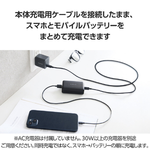 エレコム コンパクトモバイルバッテリー(10000mAh/30W) ブラック DE-C69L-10000BK-イメージ6