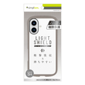 トリニティ iPhone 16用[LIGHT SHIELD Solid] 超精密設計 衝撃吸収 ハイブリッドクリアケース グレージュ TR-IP24M2-LDSL-CLGRG