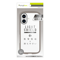 トリニティ iPhone 16用[LIGHT SHIELD Solid] 超精密設計 衝撃吸収 ハイブリッドクリアケース グレージュ TR-IP24M2-LDSL-CLGRG