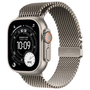 Apple Apple Watch Ultra 3(GPS + Cellularモデル)- 49mm Apple Watch Ultra 3 ナチュラルチタニウムケースとナチュラルチタニウムミラネーゼループ - L MF0E4J/A-イメージ1