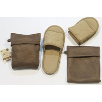 オカザキ 洗える携帯スリッパ ブラウン 23～25cm FCJ186E