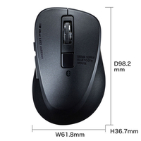 エディオンネットショップ サンワサプライ Mabtbl155bk 静音bluetooth 5 0 ブルーledマウス 5ボタン ブラック