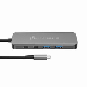 j5 create USB4 8K60 6in1 スリムマルチハブ スペースグレイ JCH453-イメージ3