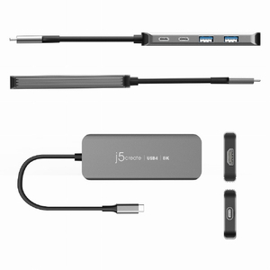 j5 create USB4 8K60 6in1 スリムマルチハブ スペースグレイ JCH453-イメージ5