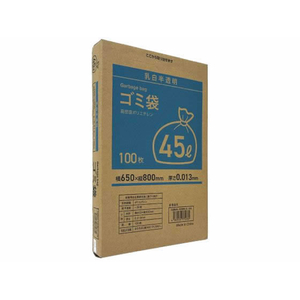 Forestway BOX型ゴミ袋薄手タイプ 乳白 45L 100枚 FC790NT-FRW208472-イメージ1