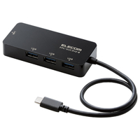 エレコム USB Type-C 1Gbps有線LANアダプター[USBハブ付き] ブラック EDC-GUC3H2-B