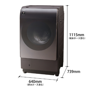シャープ 【左開き】11.0kgドラム式洗濯乾燥機 リッチブラウン ESX11BTL-イメージ2