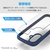 エレコム iPhone 16用TOUGH SLIM LITE ハイブリッドケース フレームカラー ネイビー PM-A24ATSLFCNV-イメージ4