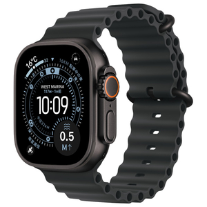 Apple Apple Watch Ultra 3(GPS + Cellularモデル)- 49mm Apple Watch Ultra 3 ブラックチタニウムケースとブラックオーシャンバンド MF0J4J/A-イメージ1