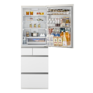 パナソニック 【右開き】457L 5ドア冷蔵庫 セラミックオフホワイト NR-E46HV1-W-イメージ2