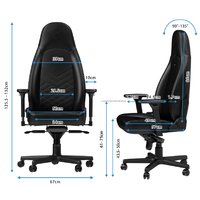 Noblechairs アイコン ICON ブルー noblechairs ゲーミングチェア｜ICON - Real Leather｜NBL-ICN