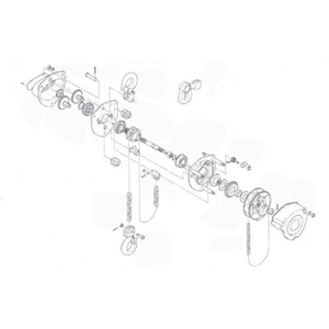 キトー チェーンブロック キトーマイティM3形 CB025用部品 上フック1式 FC819HX-4989058-イメージ1
