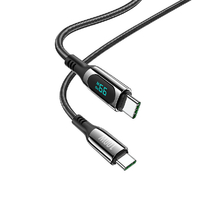 JTT hoco S51ディスプレイケーブル PD100W Type-C to Type-C(1．2m) ブラック S51-DISPTT-BK