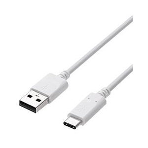 エレコム USB2．0ケーブル(認証品、A-C) 1．0m ホワイト MPA-AC10NWH-イメージ1