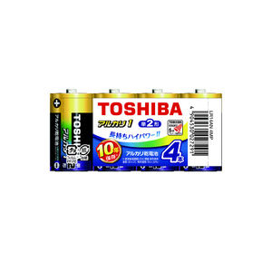 東芝 アルカリ乾電池 単2形 4本パック アルカリ1 LR14AN 4MP 東芝 アルカリ乾電池 単2形 4本パック アルカリ1 LR14AN 4MP