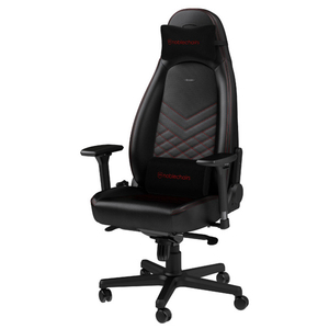 noblechairs ゲーミングチェア ICON(アイコン) ブラック/レッド NBL-ICN-PU-BRD-SGL-ED-イメージ1