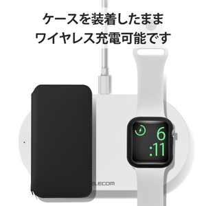 エレコム Apple Watch用フルカバーケース プレミアムガラス(40mm) ブラック AW-40CSPCGBK-イメージ6