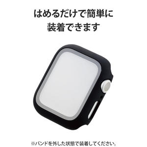 エレコム Apple Watch用フルカバーケース プレミアムガラス(40mm) ブラック AW-40CSPCGBK-イメージ8
