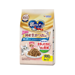 ユニ・チャーム 銀のスプーン 国産生かつおin 食事の吐き戻し軽減フード 海の幸ブレンド 900g FCJ146J-イメージ1