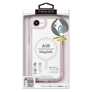PGA iPhone 16e用MagSafe対応 エアクッションケース サクラ PG-25KMA03PK-イメージ1