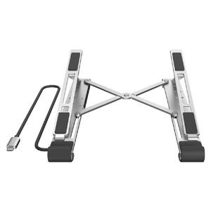 グリーンハウス 6in1 スタンド一体型ドッキングステーション シルバー GH-MHC6B-SV-イメージ3