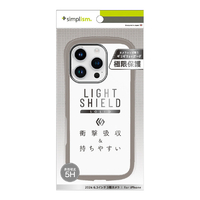 トリニティ iPhone 16 Pro用[LIGHT SHIELD Solid] 超精密設計 衝撃吸収 ハイブリッドクリアケース グレージュ TR-IP24M3-LDSL-CLGRG