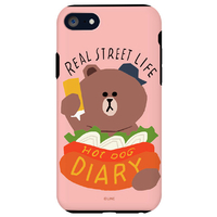 LINE FRIENDS iPhone SE3/SE2/8/7用LINE FRIENDSケース ブラウンホットドッグ KCL-DBH002