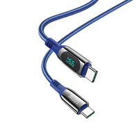 JTT hoco S51ディスプレイケーブル PD100W Type-C to Type-C(1．2m) ブルー S51-DISPTT-BL