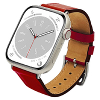 ラスタバナナ Apple Watch Series 8/7/6/5/4/3/SE(第2世代)/SE [41/40/38mm]用本革バンドSlim レッド RBAWL7464RD