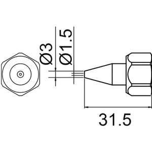 白光 ノズル N-1.5 袋ナット付 FC899EN-8283945-イメージ1