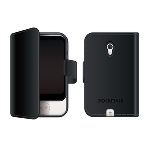 ソースネクスト POCKETALK(ポケトーク) S用手帳型ケース ブラック ﾎﾟｹﾄ-ｸSﾃﾁﾖｳｹ-ｽｸﾛPTS-NBK-イメージ1