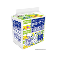 クレシア スコッティ ファイン ペーパーふきん サッとサッと ポケモン 200組 3コパック FCJ836T-37842