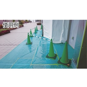トラスコ中山 TRUSCO ノンスリップ養生シート グリーン 0.03mm×1m×100m FC372GS-7805314-イメージ2