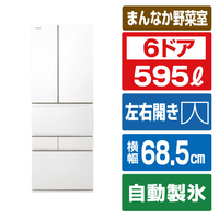 東芝 6ドア 冷凍冷蔵庫 VEGETA フロストホワイト GR-A600XFS(TW)