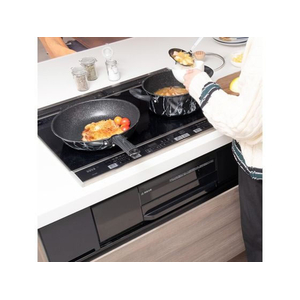 ＬＩＶ ＰＬＵＳ ベストコ 深型フライパン 24cm ブラック 大理石柄 FCE255W-NX-134-イメージ2