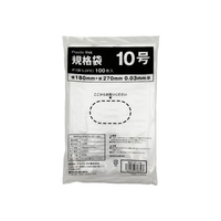 Forestway 規格袋 LDPE 10号 透明 100枚 FC281PR-FRW201025